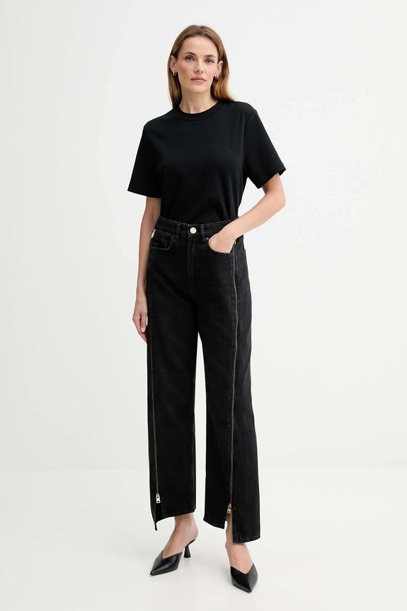 Хлопковая футболка AllSaints W220JC чёрный SS26