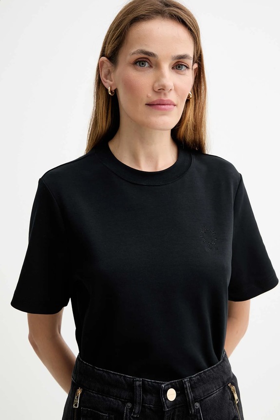 Хлопковая футболка AllSaints чёрный W220JC