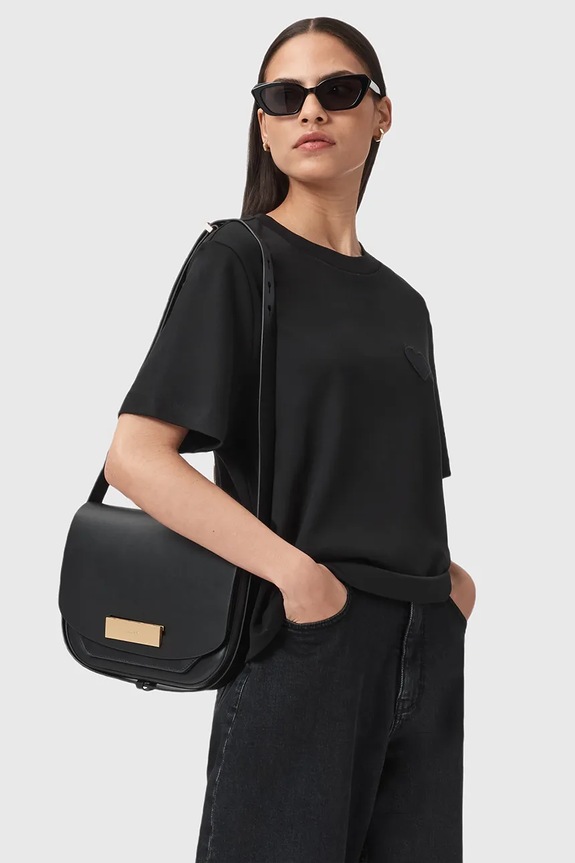 AllSaints tričko dámske bavlnené čierna W205JC
