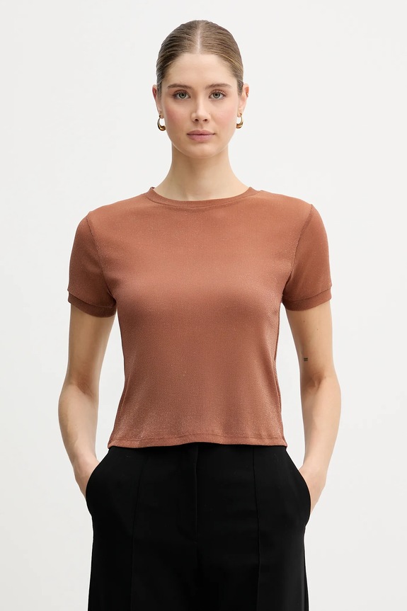 United Colors of Benetton tricou uni maro 33UXD10B8
