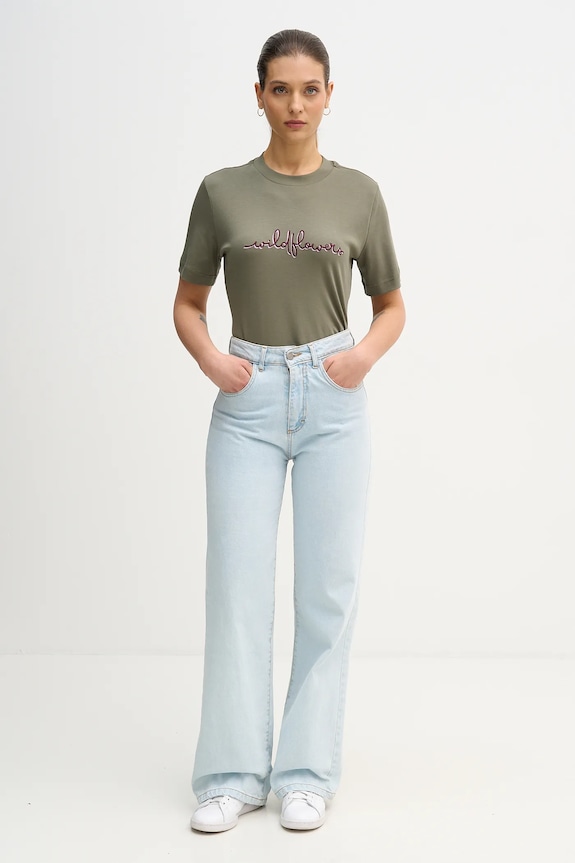 Хлопковая футболка United Colors of Benetton 3DCJD10B5 зелёный AW25