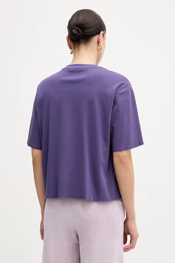Ρούχα Βαμβακερό μπλουζάκι United Colors of Benetton 3DCJD10B9 μωβ