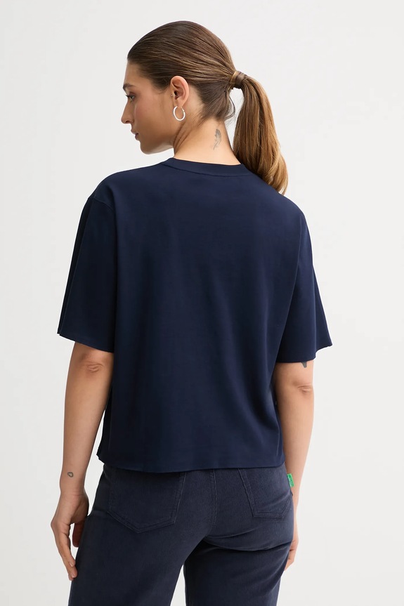 Одяг Бавовняна футболка United Colors of Benetton 3DCJD10B9 темно-синій