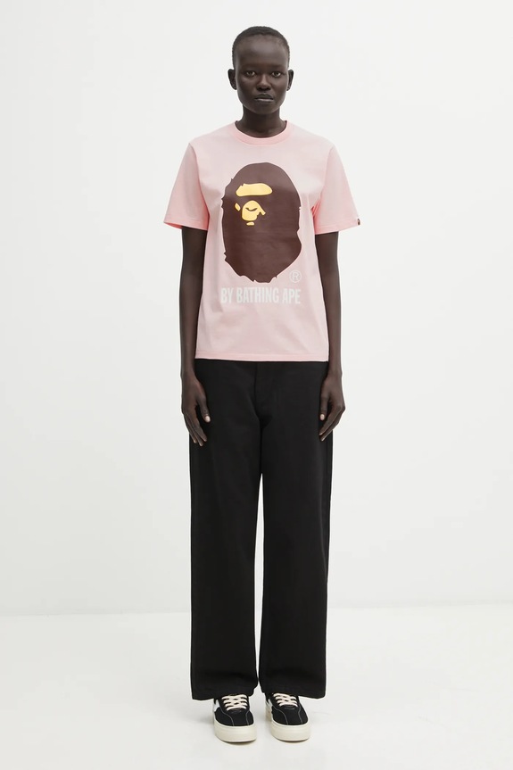 A Bathing Ape cotton t-shirt 001TEL302002L pink
