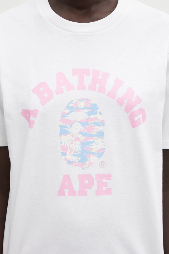 A Bathing Ape cotton t-shirt Palm Tree Camo white 001TEL302025L