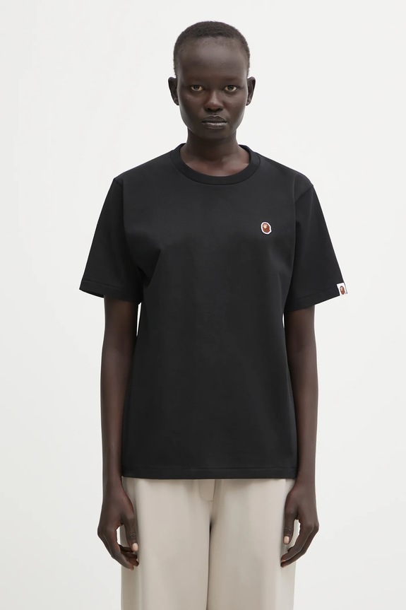 A Bathing Ape cotton t-shirt Ape Head One Point relaxed black 001TEL302061L