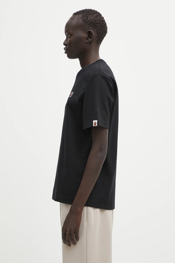 A Bathing Ape cotton t-shirt Ape Head One Point 001TEL302061L black AW25