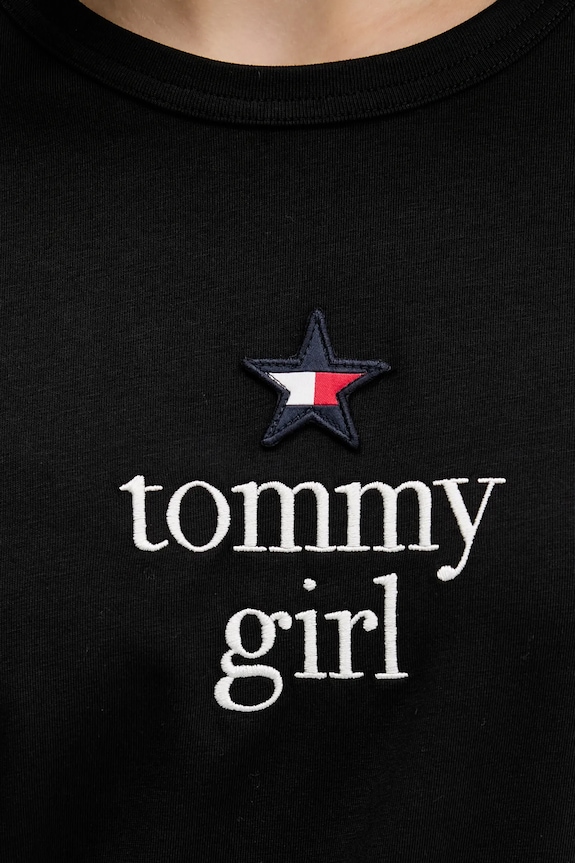 Kratka majica Tommy Jeans DN0DN00094 črna