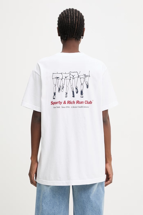 Clothing Sporty & Rich Run Club t-shirt cotton Women's TO04364172WH01 white