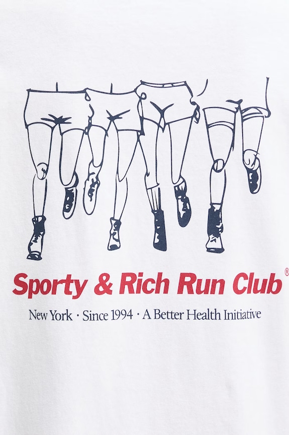 Sporty & Rich Run Club t-shirt cotton Women's white TO04364172WH01