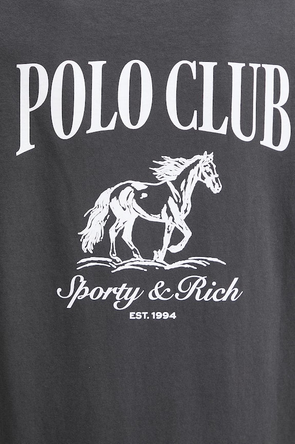 Sporty & Rich Stallion футболка бавовняна жіноча сірий TO04365262BA02
