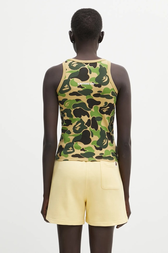 Abbigliamento A Bathing Ape top in cotone ABC Camo Tank Top 1L30208001 verde