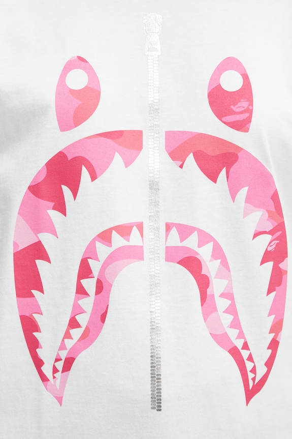 A Bathing Ape cotton t-shirt Camo Shark white 001TEL802062L