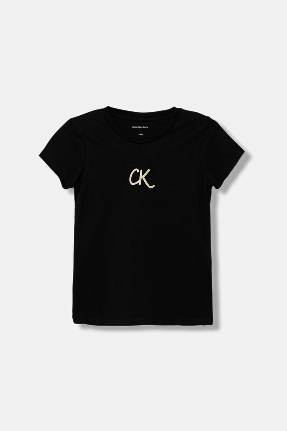 Calvin Klein Jeans t-shirt bawełniany dziecięcy nadruk czarny IG0IG02972.9BYA