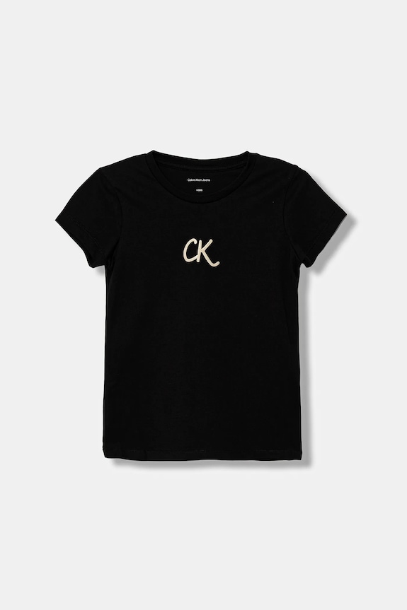 Calvin Klein Jeans t-shirt bawełniany dziecięcy nadruk czarny IG0IG02972.9BYA