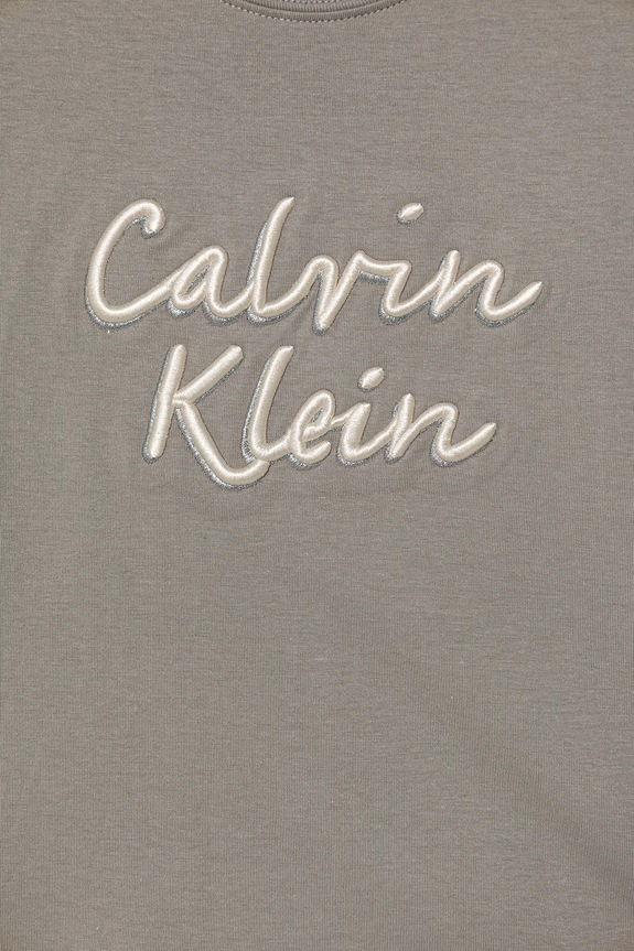 Dziewczynka Calvin Klein Jeans t-shirt bawełniany dziecięcy IG0IG02973.9BYA szary