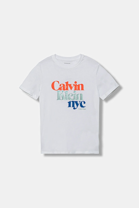 Calvin Klein Jeans t-shirt bawełniany dziecięcy IG0IG02991.128.170.9BYA biały AW25