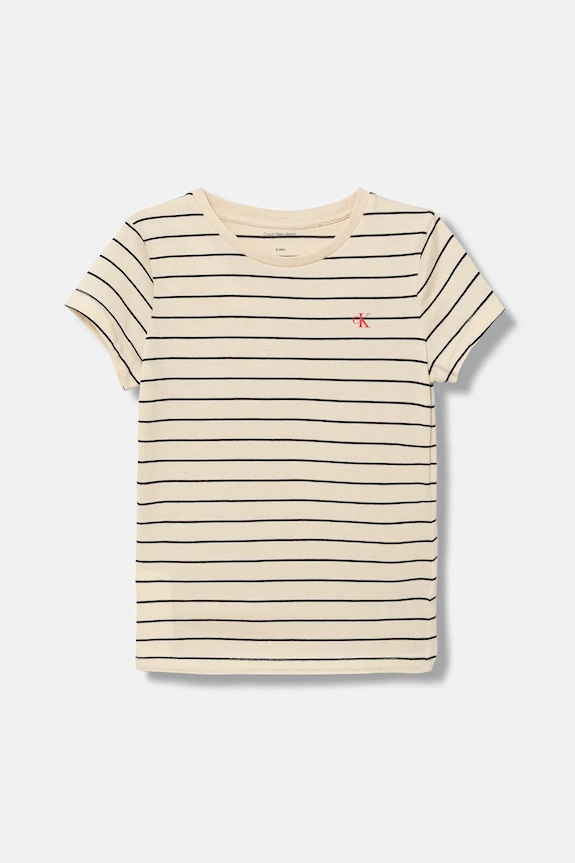 Calvin Klein Jeans t-shirt in cotone per bambini IG0IG02992.9BYA beige AW25