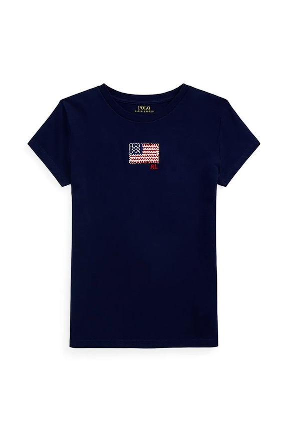 Detské bavlnené tričko Polo Ralph Lauren bavlna tmavomodrá 313971138002