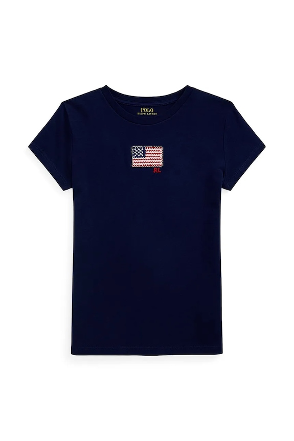 Detské bavlnené tričko Polo Ralph Lauren bavlna tmavomodrá 313971138002