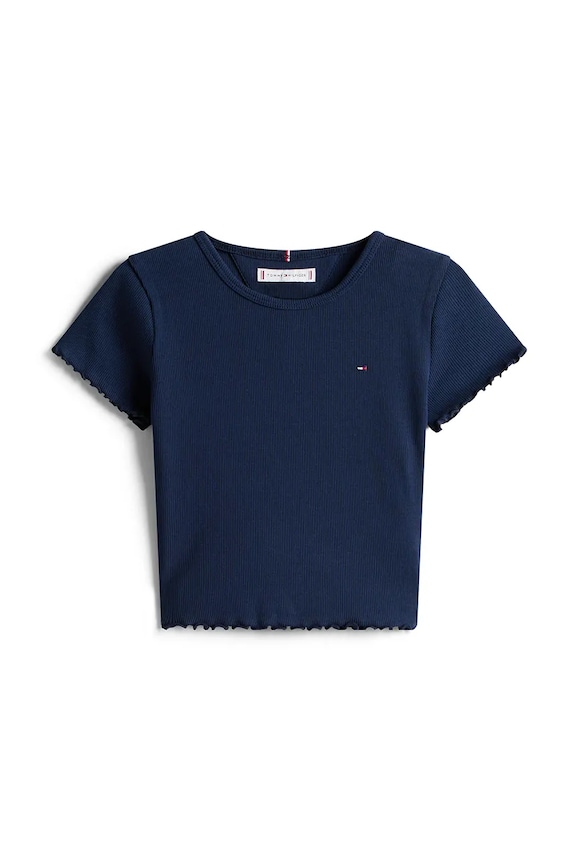 Otroška kratka majica Tommy Hilfiger KG0KG08590.104.122.9BYA mornarsko modra AW25