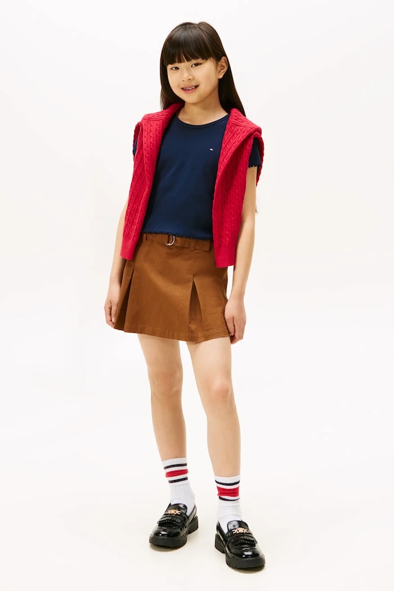 Otroška kratka majica Tommy Hilfiger mornarsko modra KG0KG08590.104.122.9BYA