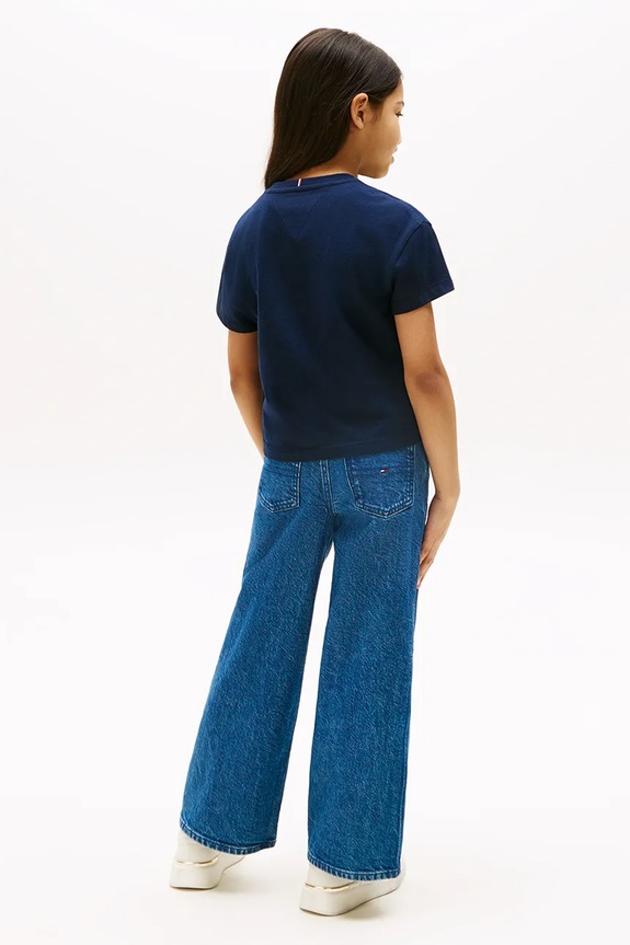 Tommy Hilfiger gyerek pamut póló sötétkék KG0KG08640.9BYA