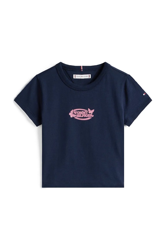 Tričko Tommy Hilfiger KG0KG08753.9BYA tmavomodrá AW25