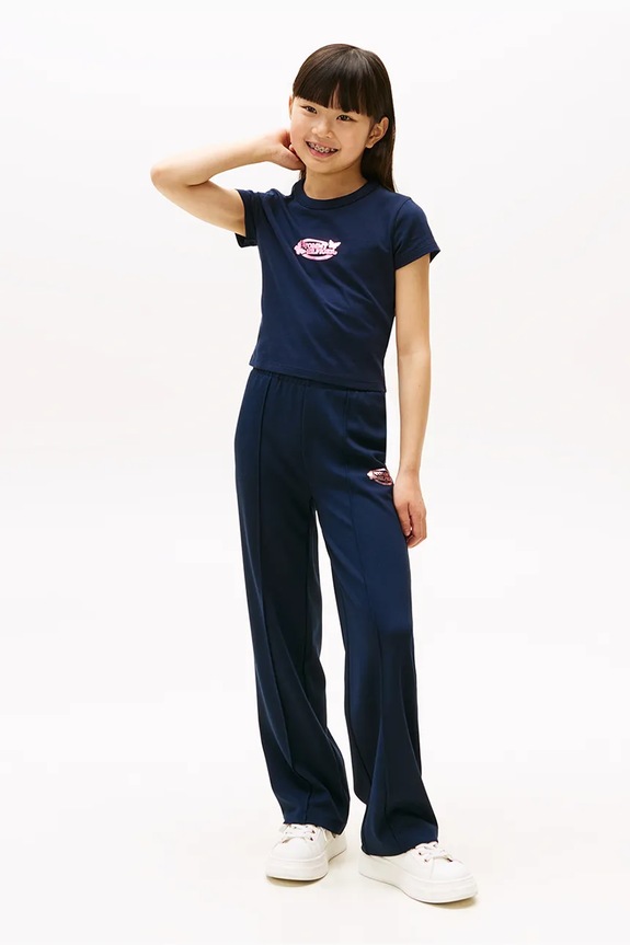 Dievča Tričko Tommy Hilfiger KG0KG08753.9BYA tmavomodrá