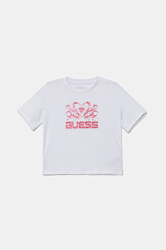 Guess t-shirt dziecięcy z elastanem biały J5YI02.K6YW4.9BYA