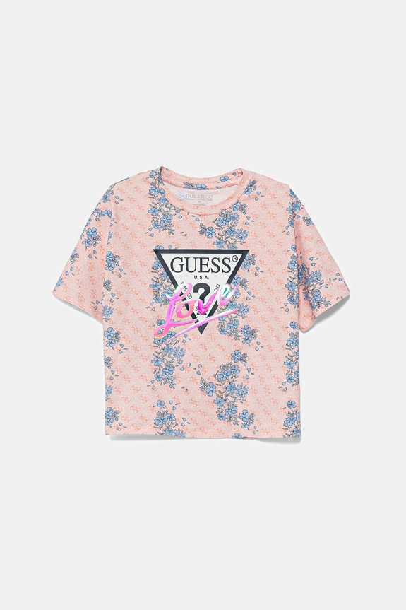 Guess t-shirt dziecięcy z elastanem pomarańczowy J5YI07.K6YW4.9BYA