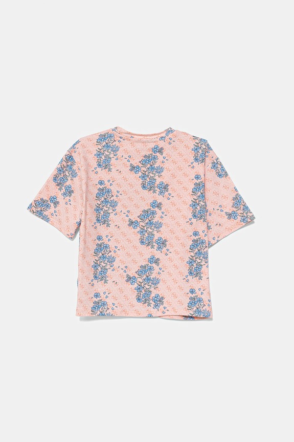 Guess t-shirt dziecięcy J5YI07.K6YW4.9BYA pomarańczowy AW25