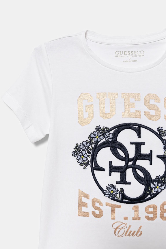 Deklice Otroška kratka majica Guess J5YI25.K6YW4.9BYA bela