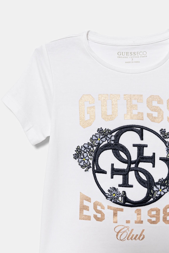 Deklice Otroška kratka majica Guess J5YI25.K6YW4.9BYA bela