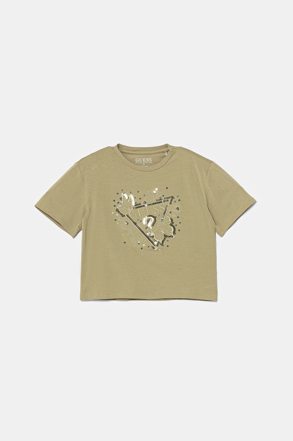 Guess t-shirt dziecięcy wzorzyste zielony J5YI35.K6YW4.9BYA