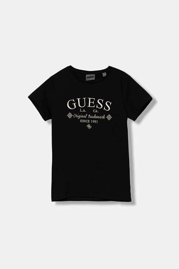 Guess gyerek pamut póló pamut fekete J5YI40.I3Z14.9BYA