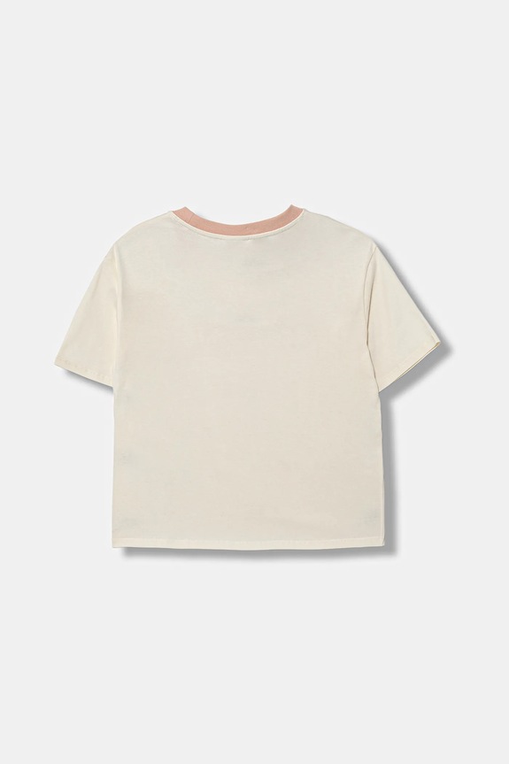 Dječja pamučna majica kratkih rukava Guess J5YI44.I3Z14.9BYA bež AW25