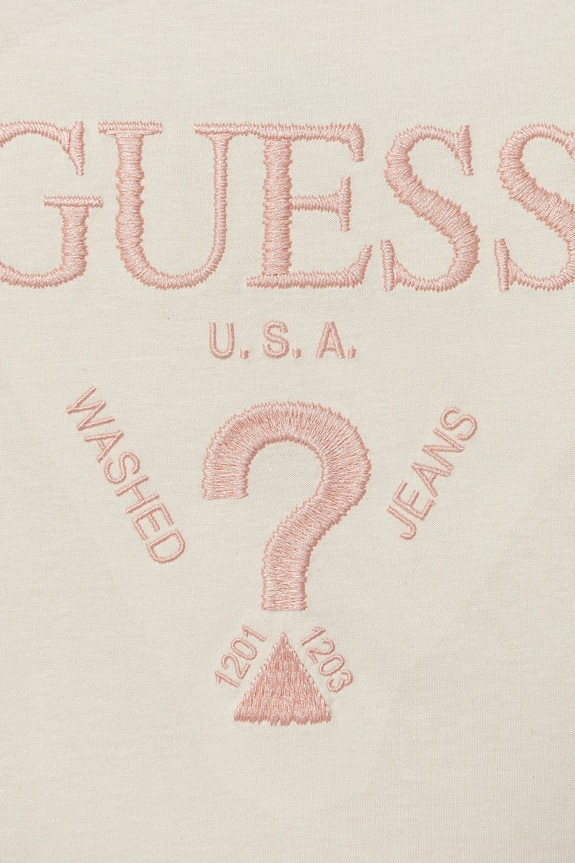 Djevojčice Dječja pamučna majica kratkih rukava Guess J5YI44.I3Z14.9BYA bež
