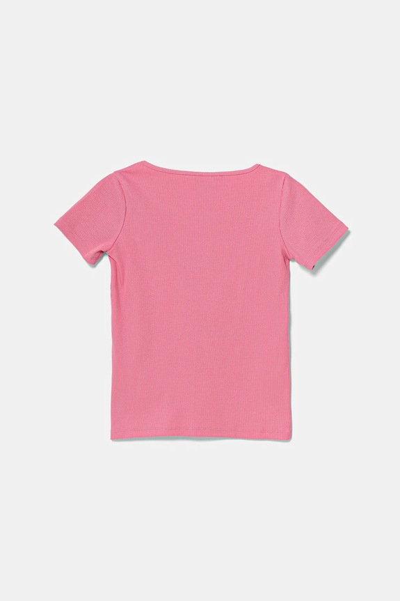 Guess t-shirt dziecięcy J5YP03.KB1O1.9BYA różowy AW25