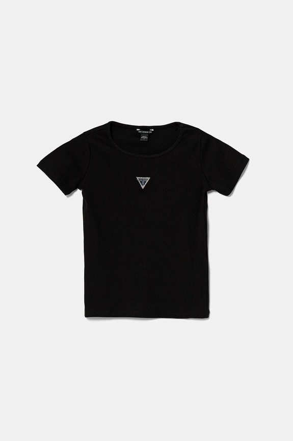 Guess t-shirt dziecięcy z elastanem czarny J5YP03.KB1O1.9BYA