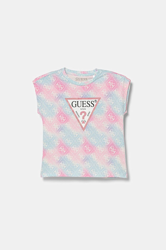 Guess t-shirt dziecięcy wzorzyste różowy K5YI02.K6YW4.9BYA