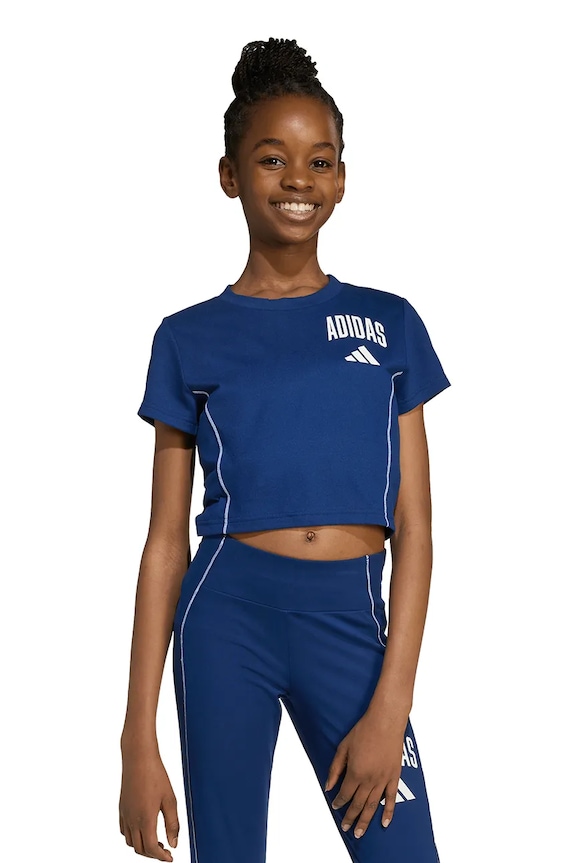 adidas tricou copii print bleumarin JM3855