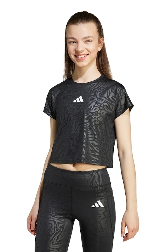 Detské tričko adidas s elastanom čierna JM3912