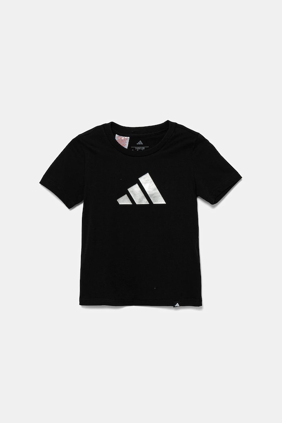 adidas tricou de bumbac pentru copii JV5262 negru AW25