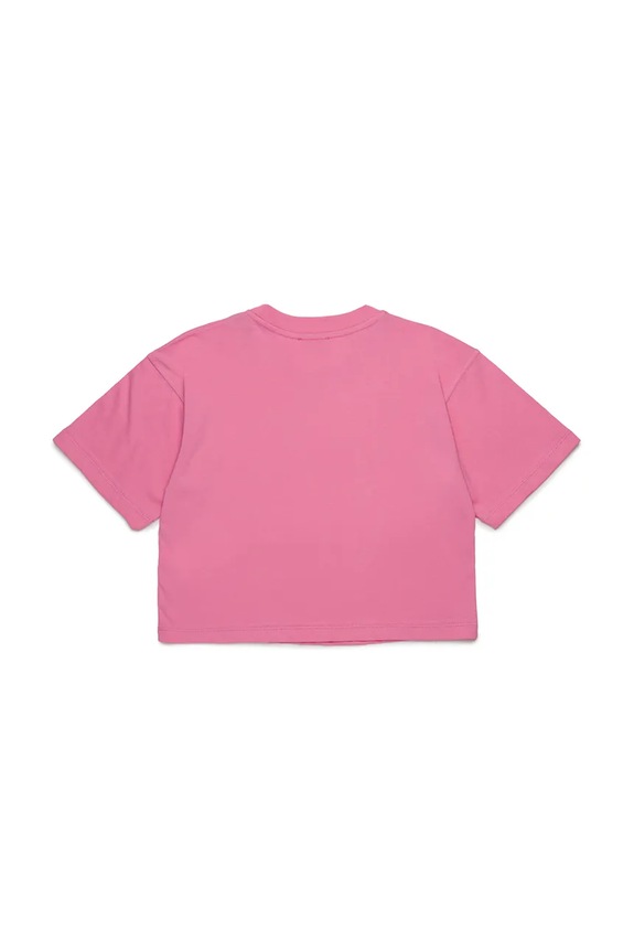 Παιδικό βαμβακερό μπλουζάκι Diesel TIXAN T-SHIRT J02428.00YI9 ροζ SS26