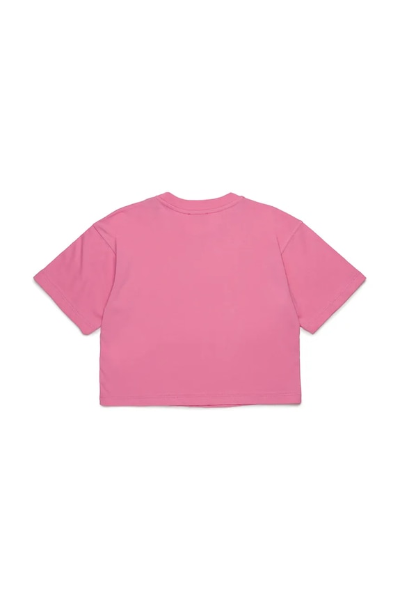 Παιδικό βαμβακερό μπλουζάκι Diesel TIXAN T-SHIRT J02428.00YI9 ροζ SS26