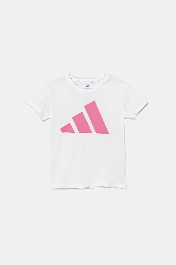adidas tricou de bumbac pentru copii print alb JW2383