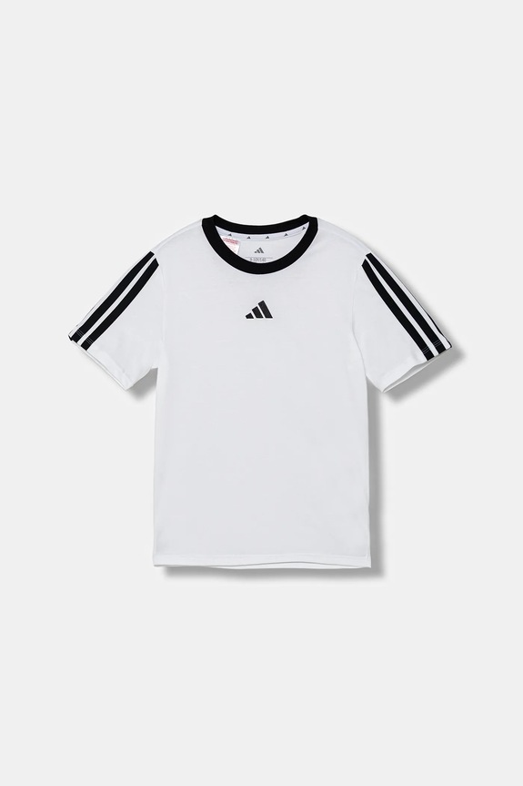 Dětské bavlněné tričko adidas JW8628 bílá AW25