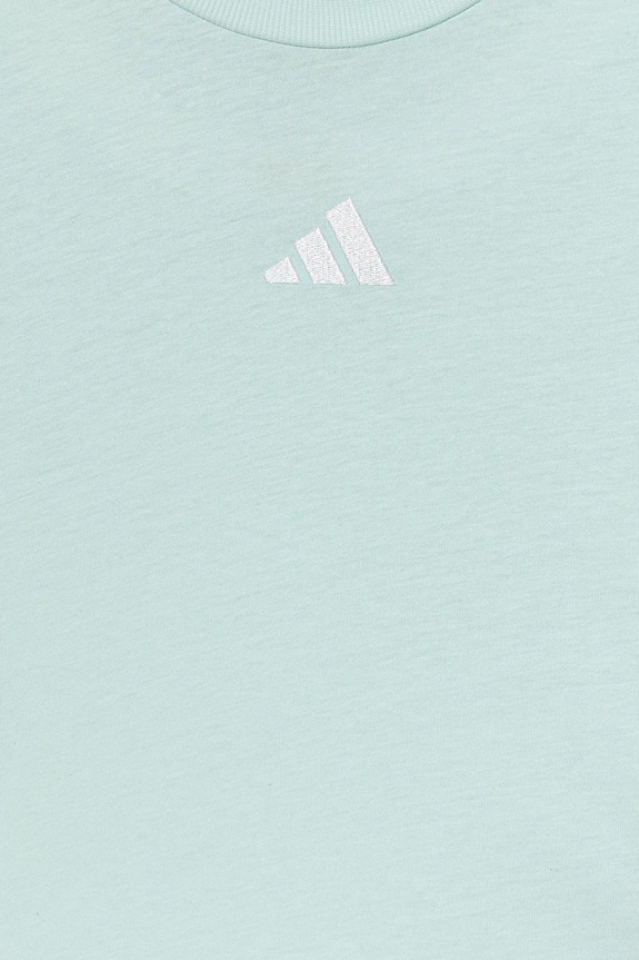 Detské bavlnené tričko adidas tyrkysová JY4974