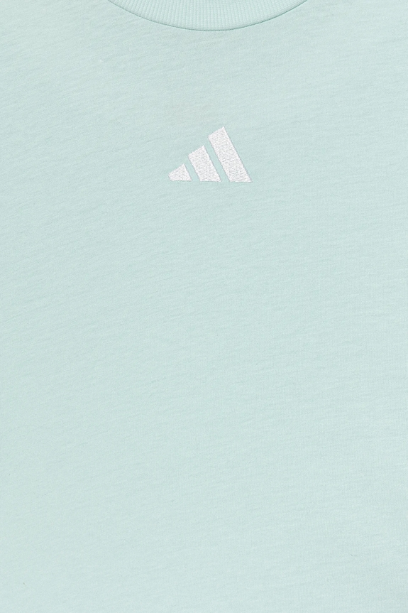 Detské bavlnené tričko adidas tyrkysová JY4974